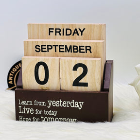 LifeWisdom Wooden Calendar