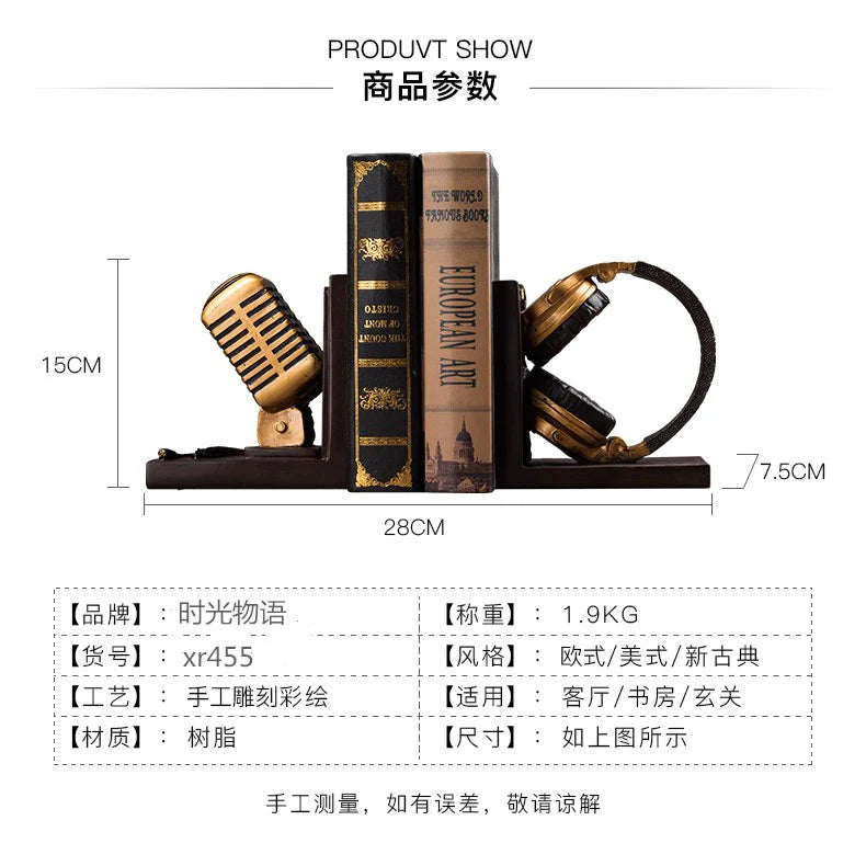 Microphone Headset Model Bookend