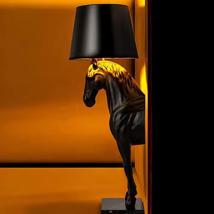 Resin Horse Statue Floor Lamp