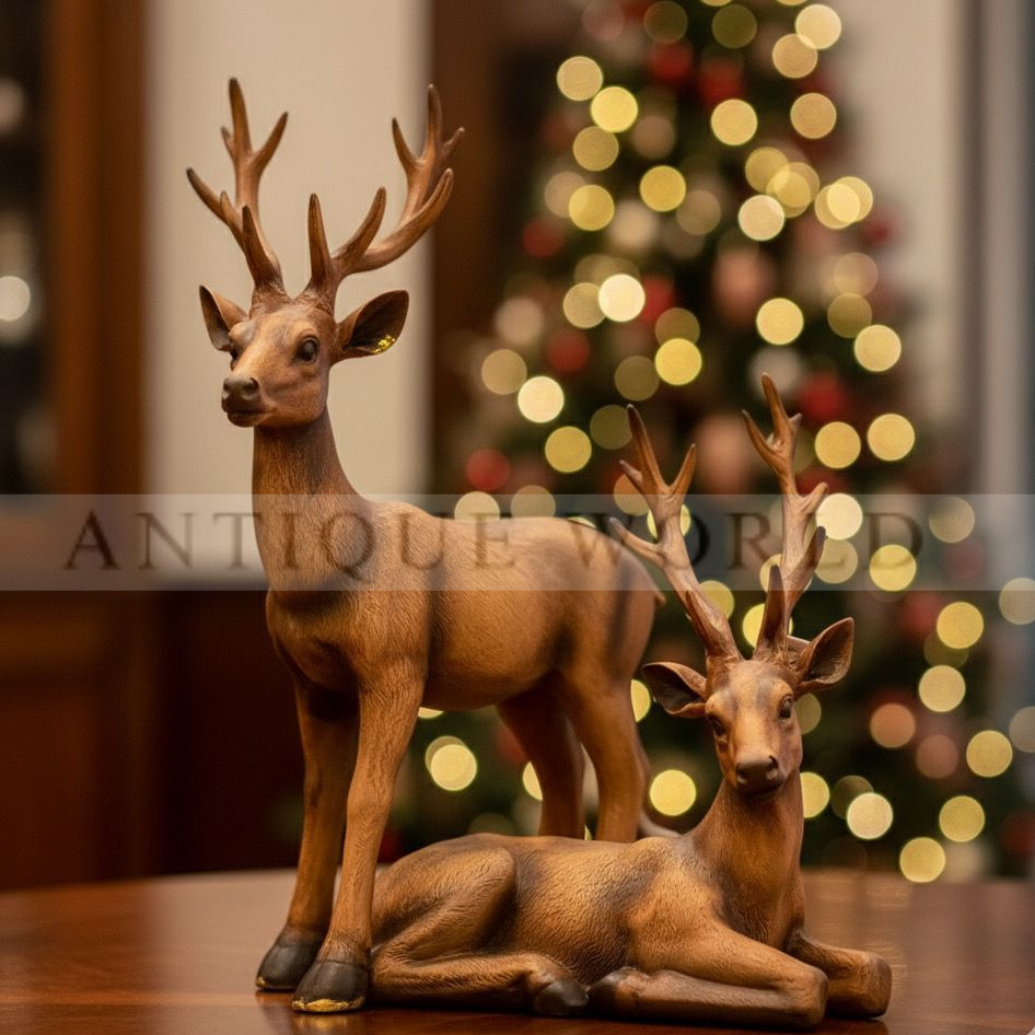 Deer Figurines Lawn Ornament ( Set of 2 )