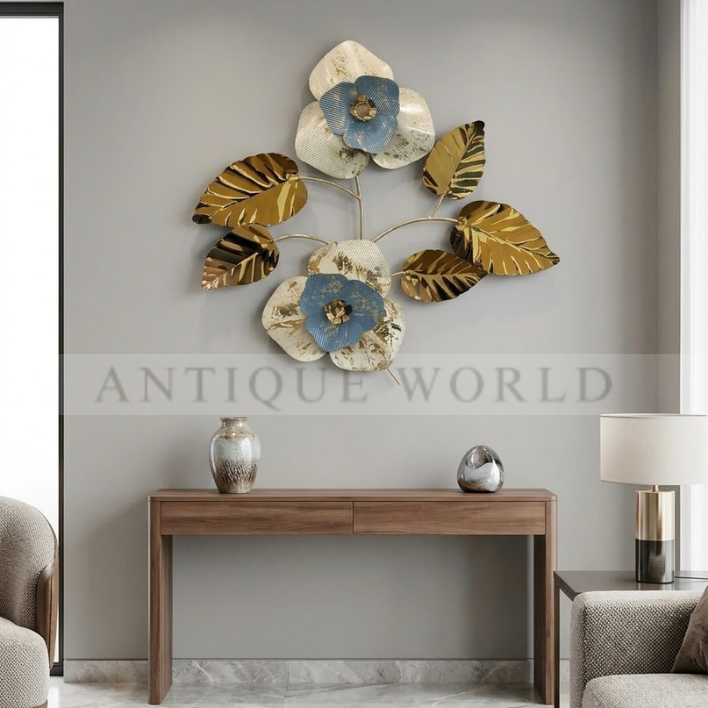 Golden Blossom Majesty Metal Wall Decor