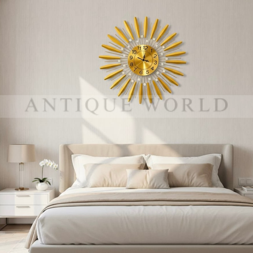 SunBeam Metallic Wall Clock
