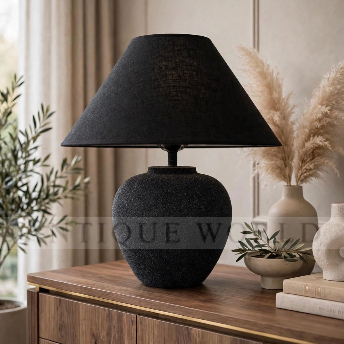 Rustic Gold Urn Table Lamp 1 pc