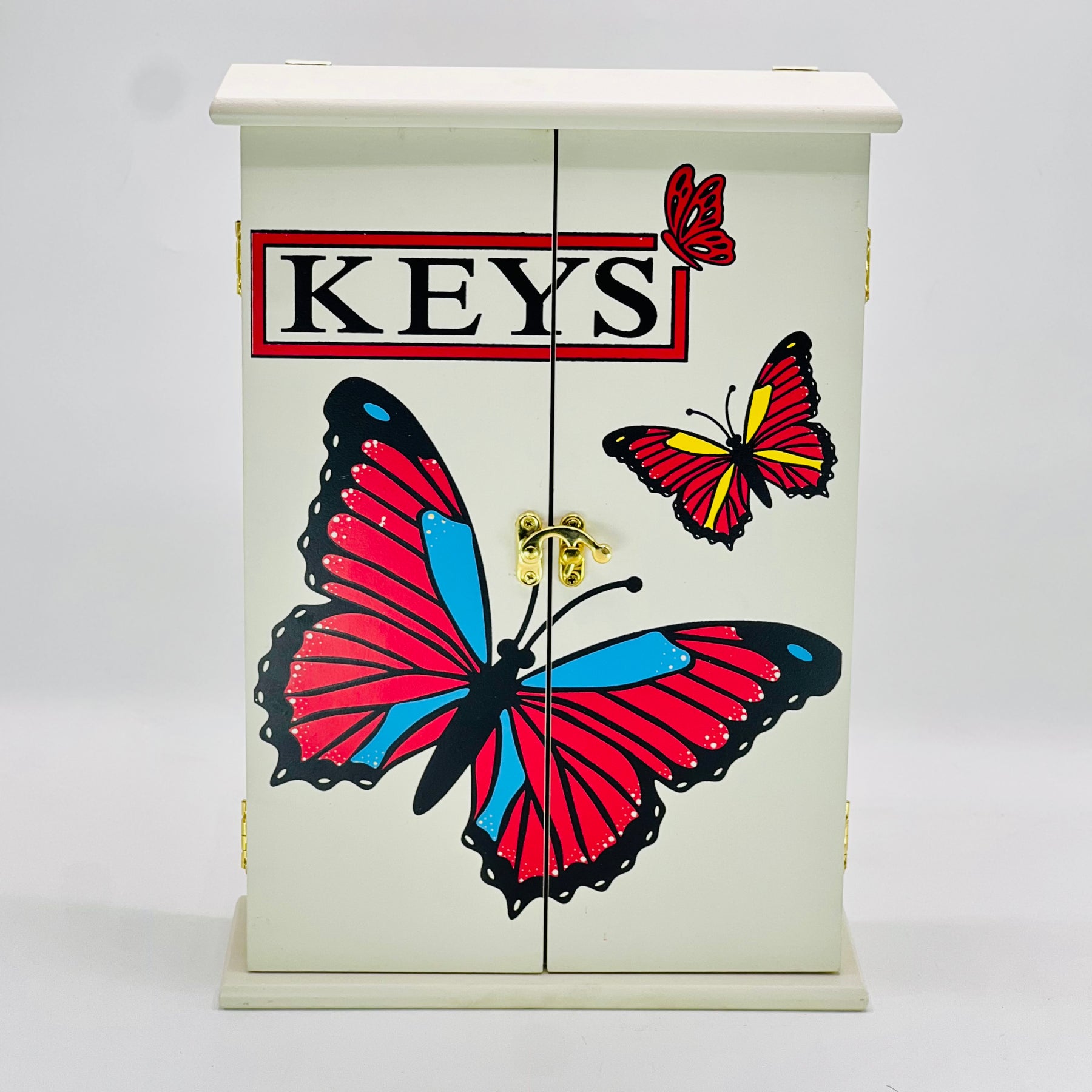 Butterfly Design Wooden Key Holder