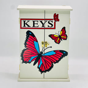 Butterfly Design Wooden Key Holder