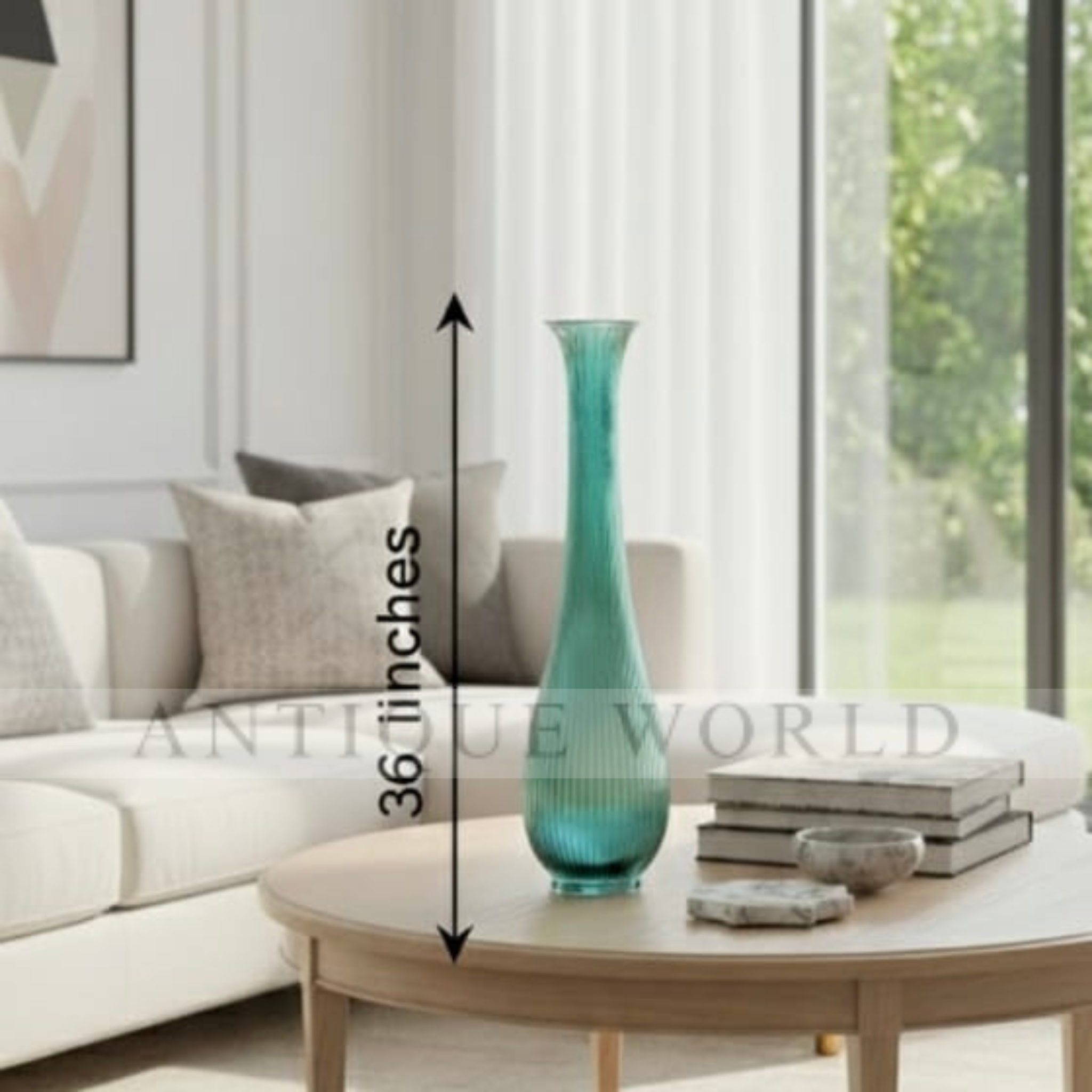 Fluted Pampas Grass Vase