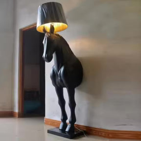 Resin Horse Statue Floor Lamp