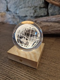 Glowing Crystal Ball Earth Ornaments 3D Globe With LED Lights