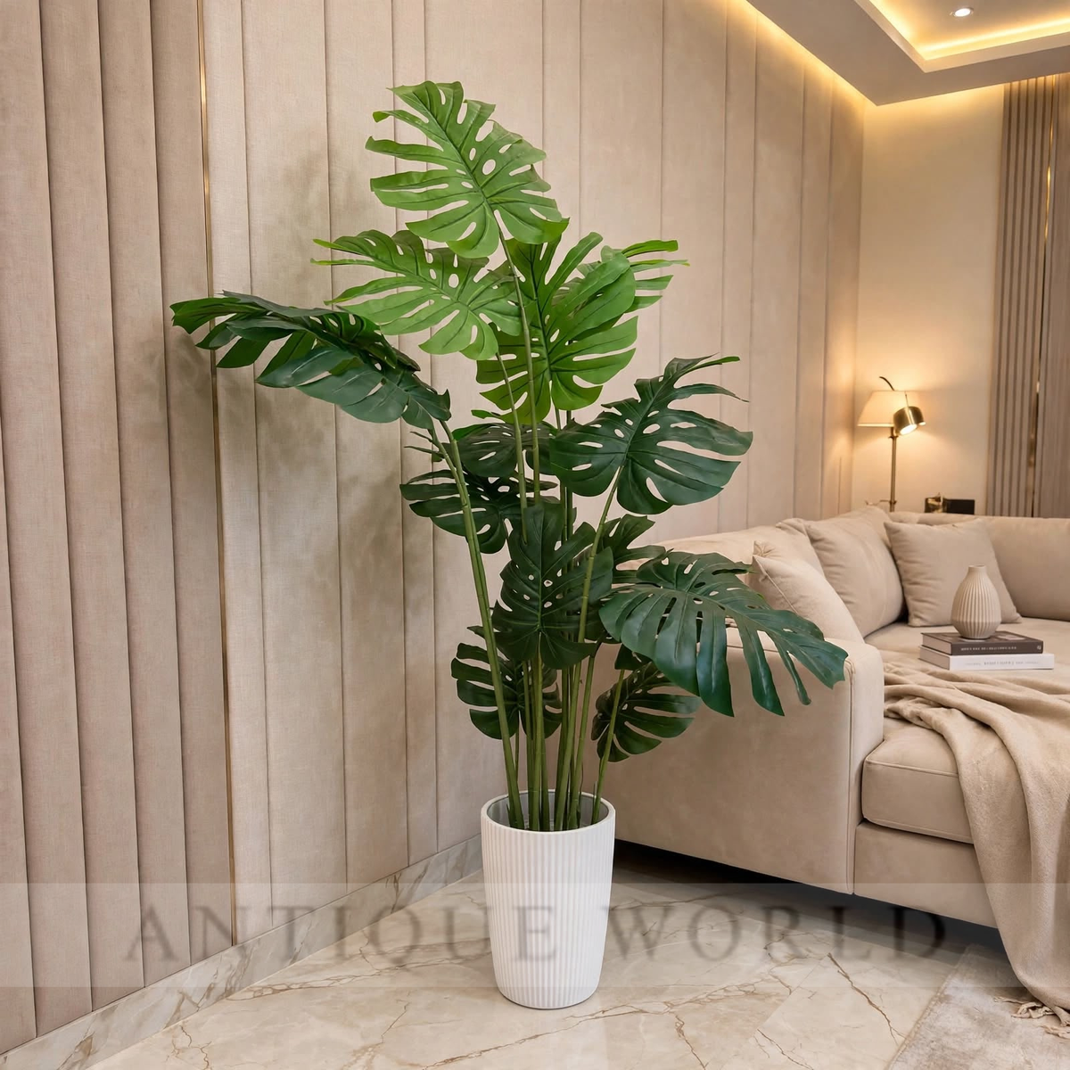 Emerald Monstera Luxe Elegance Artificial Floor Plant
