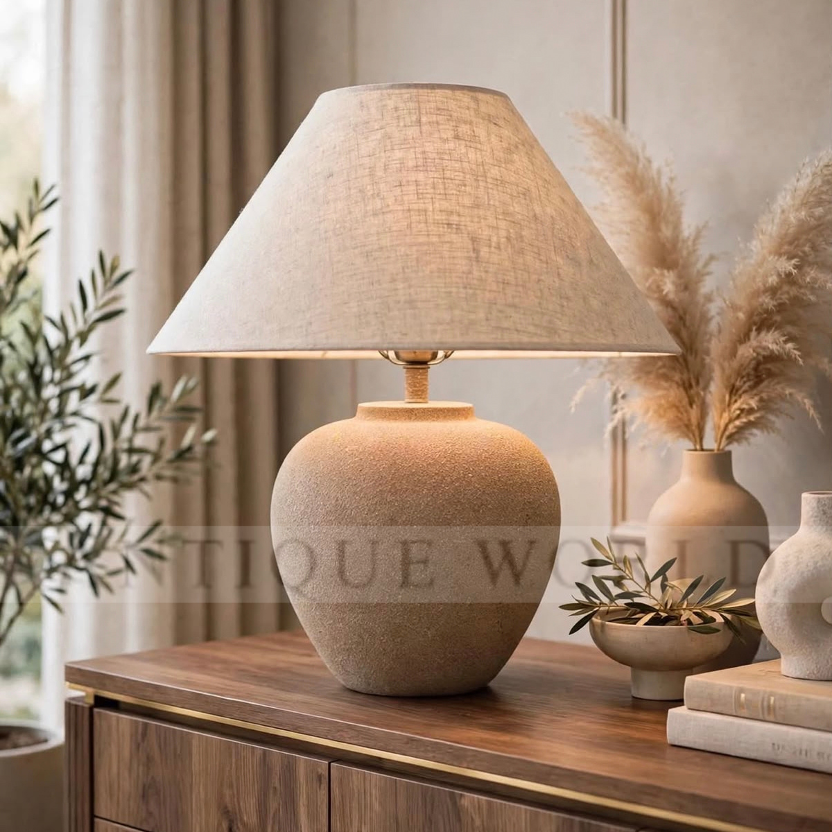Rustic Gold Urn Table Lamp 1 pc