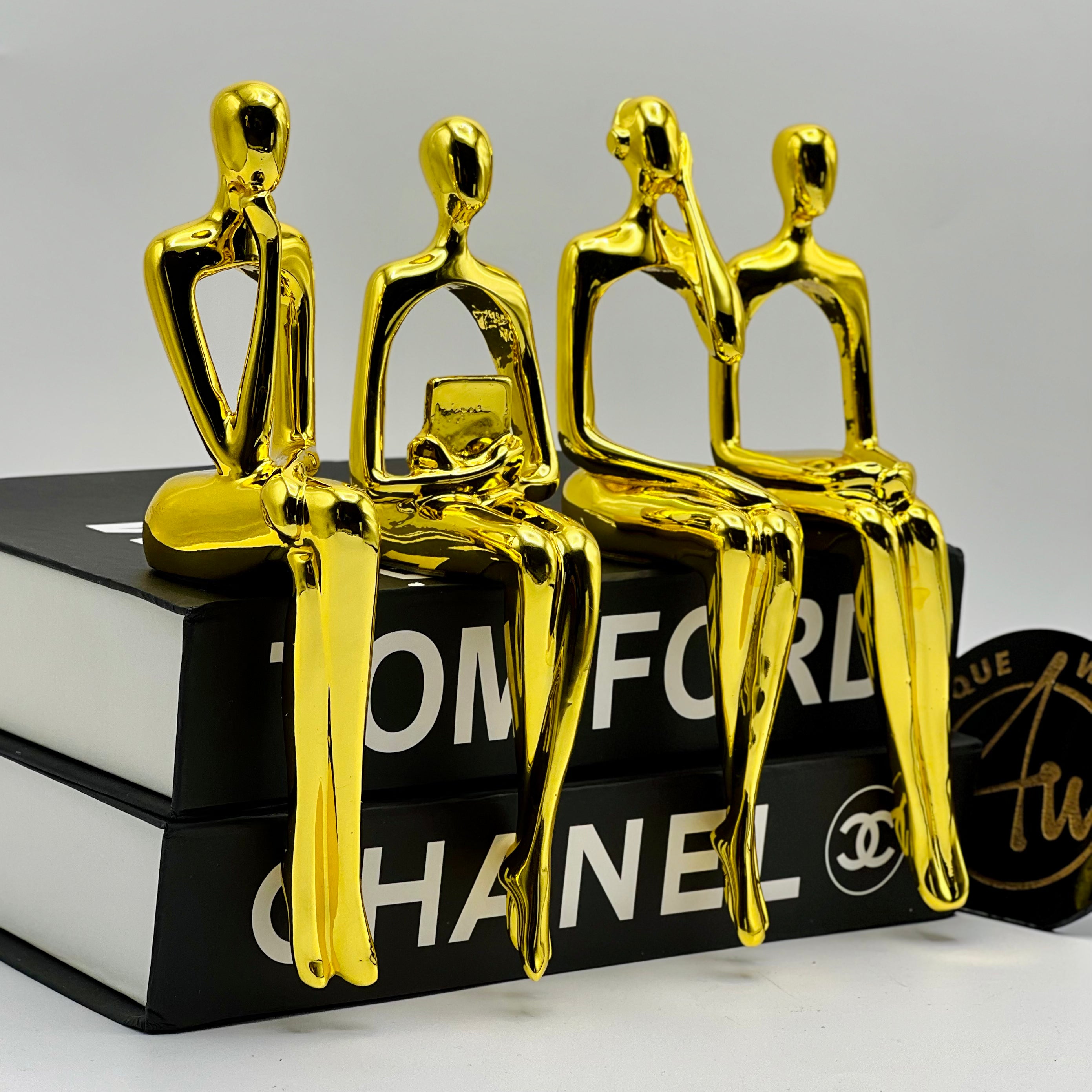 Golden Ball Mannequin Art Sculpture