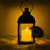 Hazel Lantern with Flameless Candle