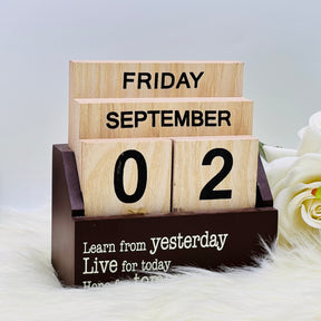 LifeWisdom Wooden Calendar