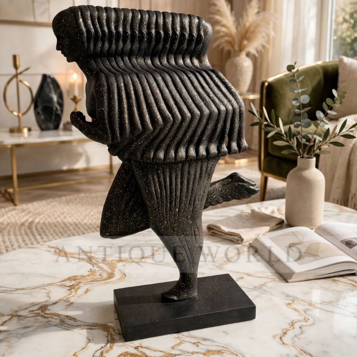 Luxury Abstract Rippling Human Sculpture