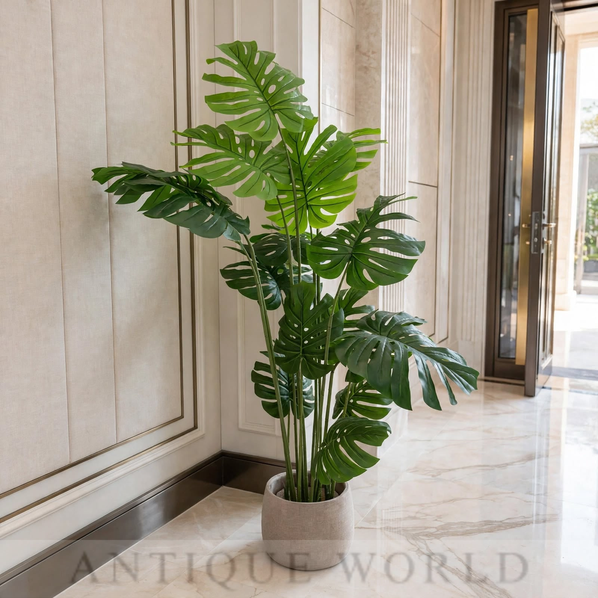 Emerald Monstera Luxe Elegance Artificial Floor Plant