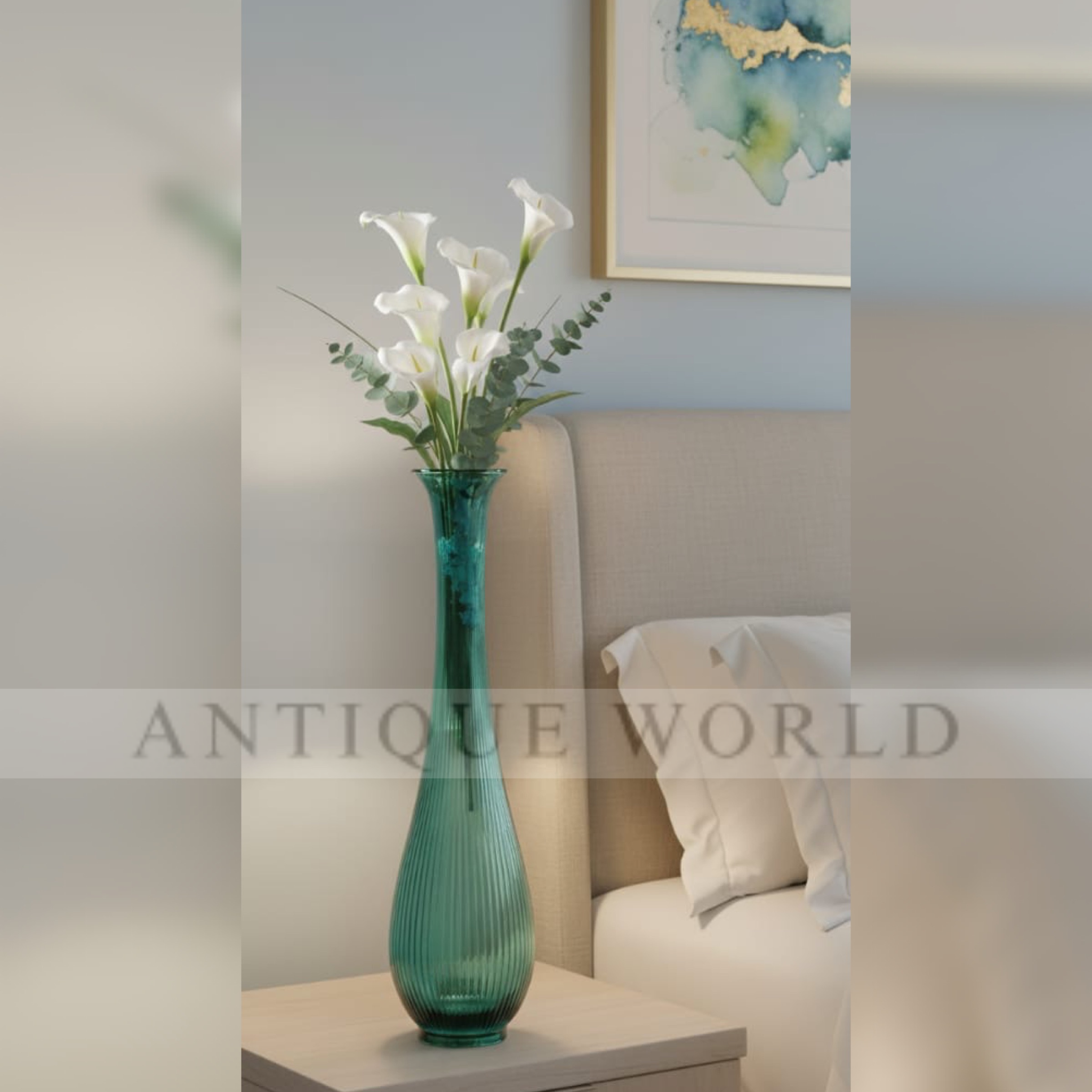 Fluted Pampas Grass Vase