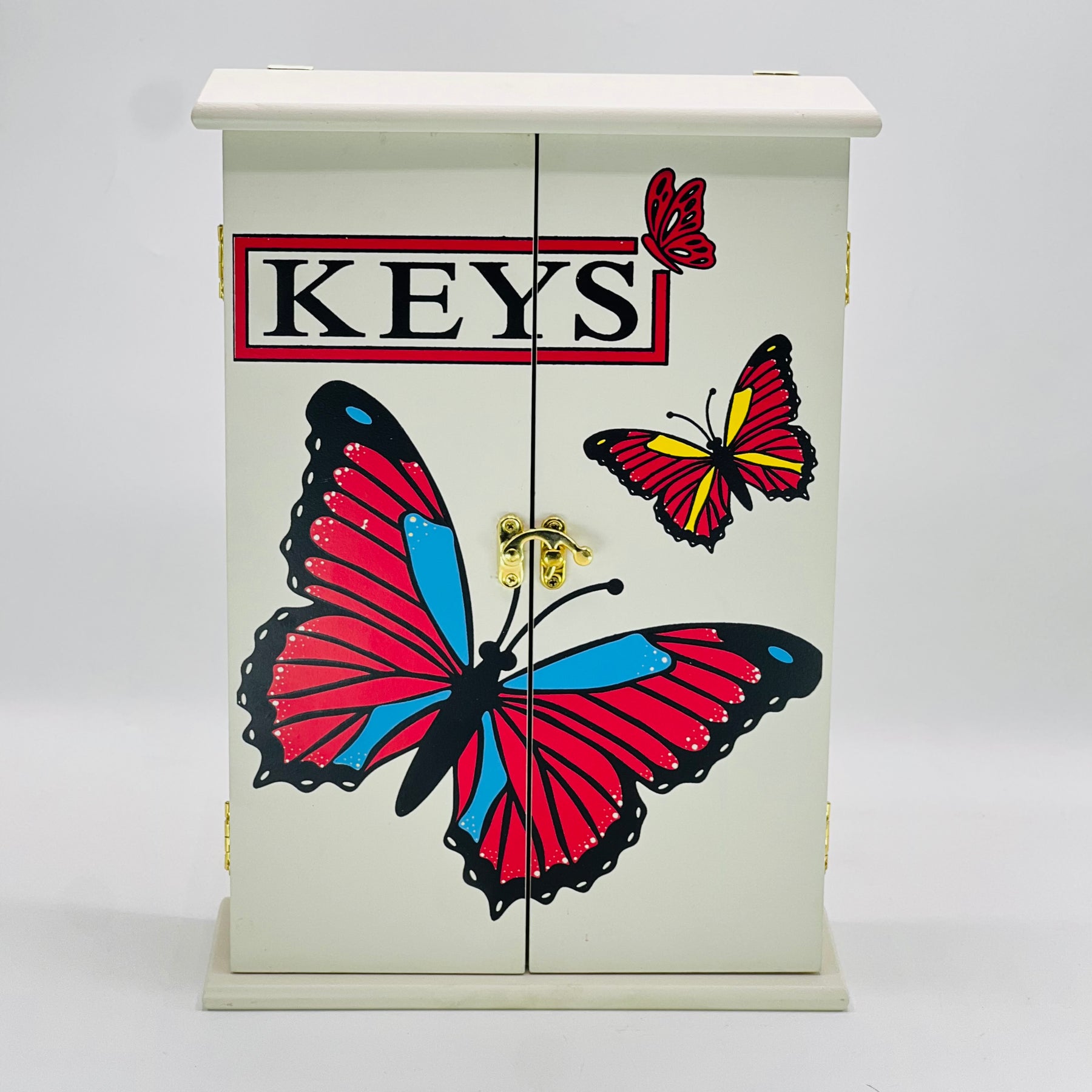 Butterfly Design Wooden Key Holder