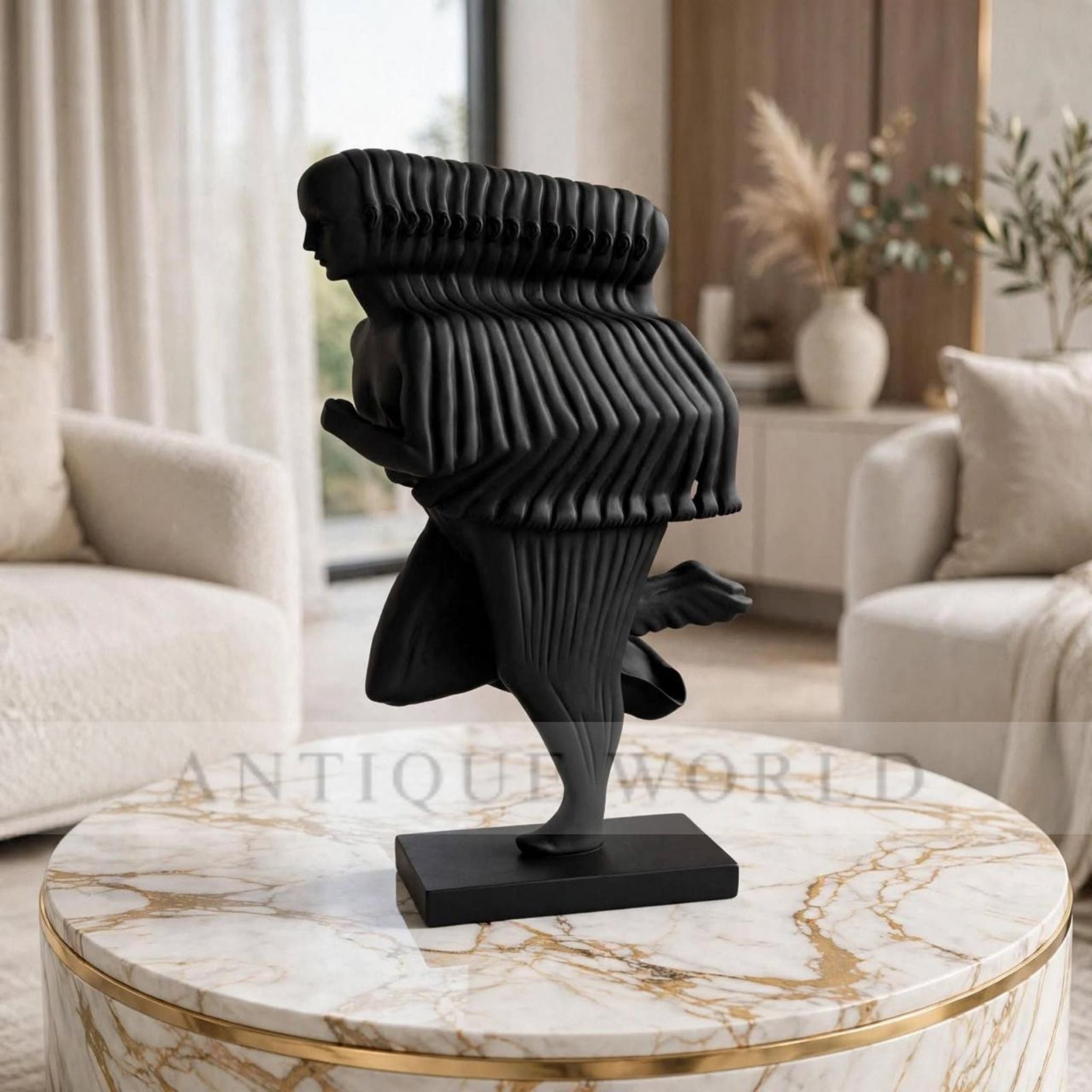 Luxury Abstract Rippling Human Sculpture