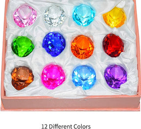 Simuer Paperweight Glass Diamond (12 Pieces)