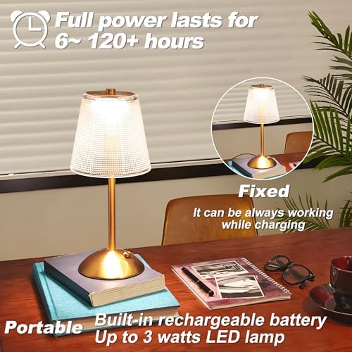 Bedside Crystal Table Lamp with Touch Control