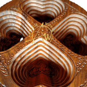 Wooden Fold-able Dry Fruit Basket 
(4 compartment)