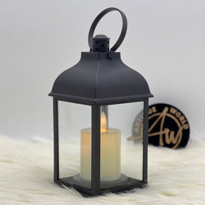 Hazel Lantern with Flameless Candle