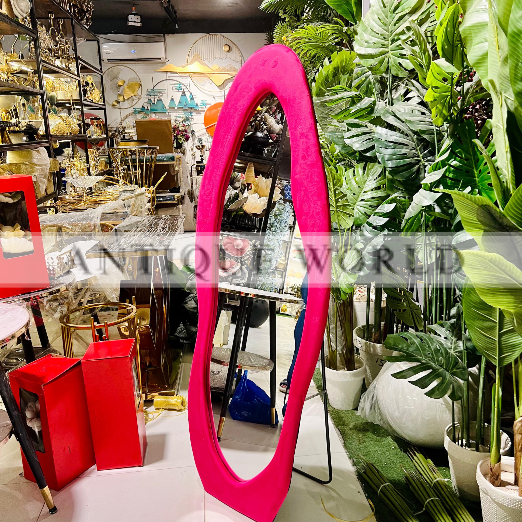 Geometric Shaped Floor Mirror