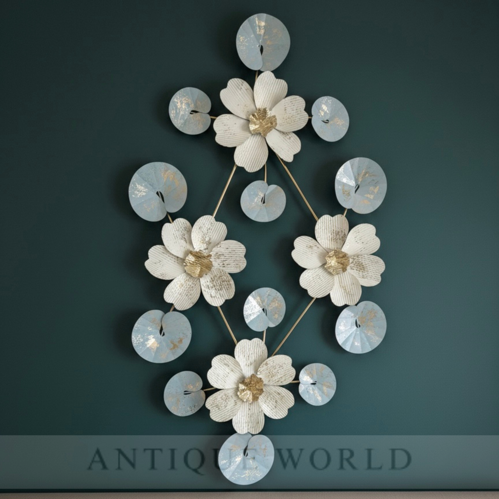 3D Metallic Bloom Wall Hanging