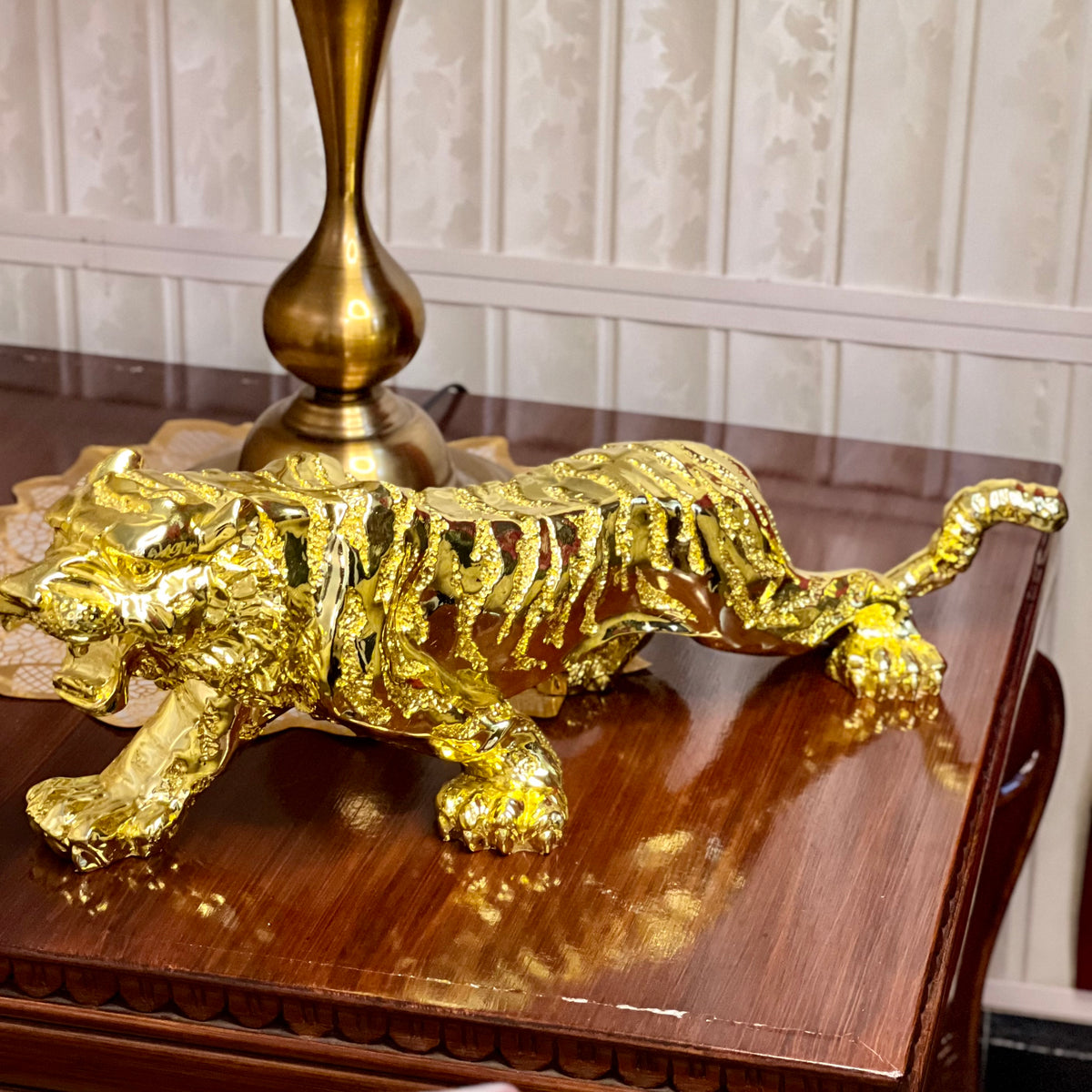 Golden Tiger Resin Ornament