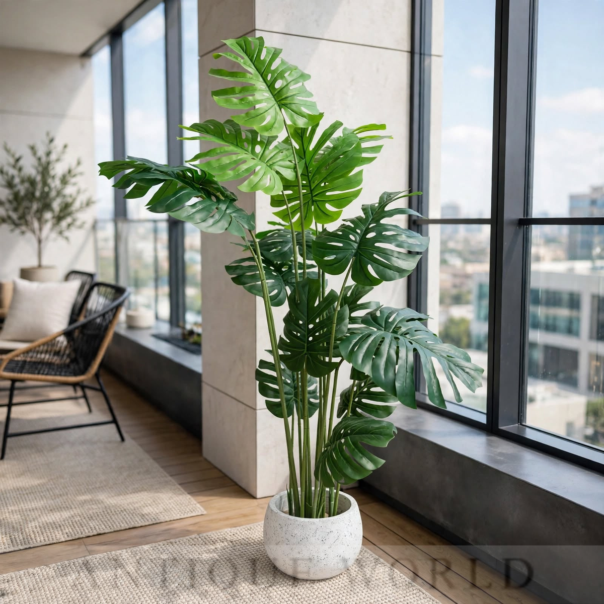 Emerald Monstera Luxe Elegance Artificial Floor Plant