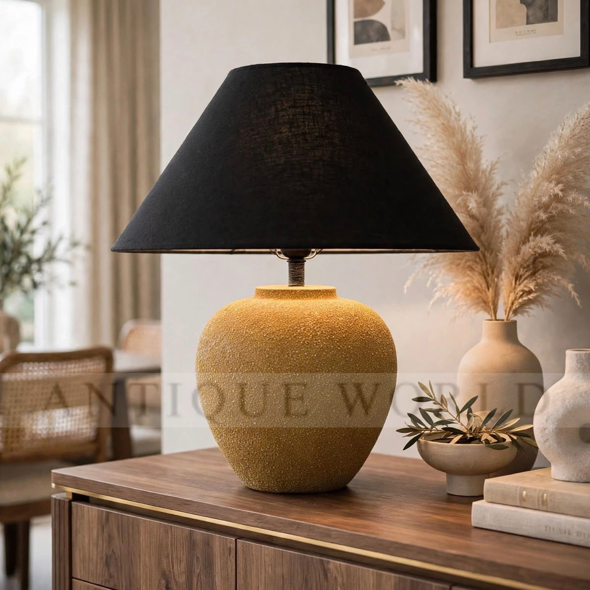 Rustic Gold Urn Table Lamp 1 pc