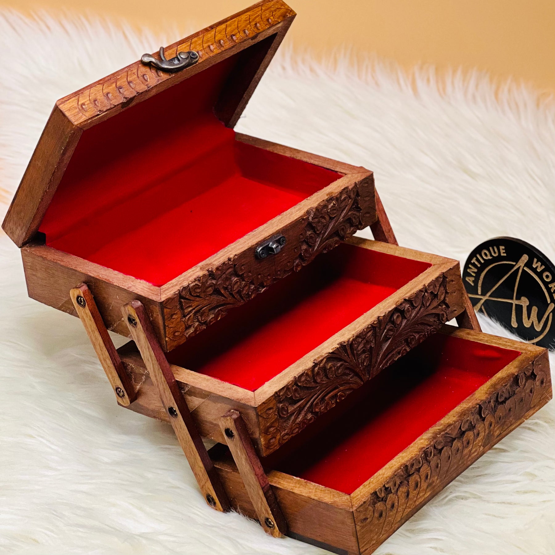 Wooden Jewelry Box( Steps of 3)