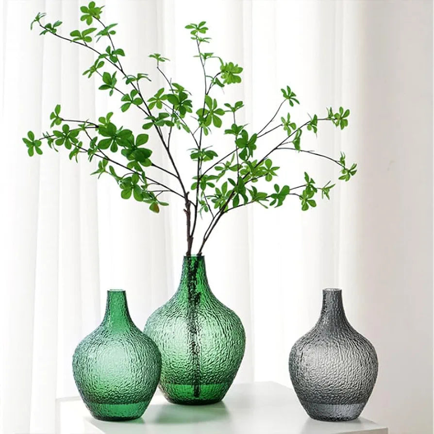 Refined Green Glass Globular Vase