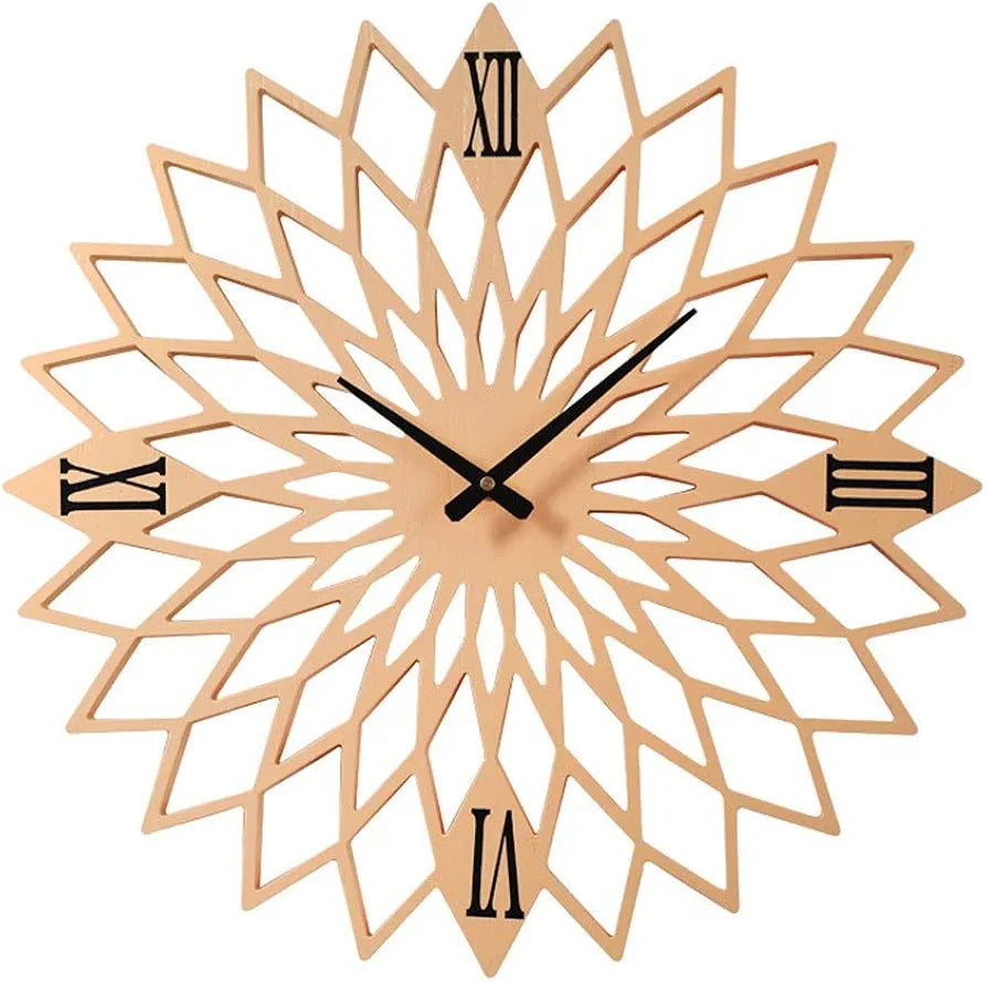 Geometric Designed  Wooden Decorative Wall Clock