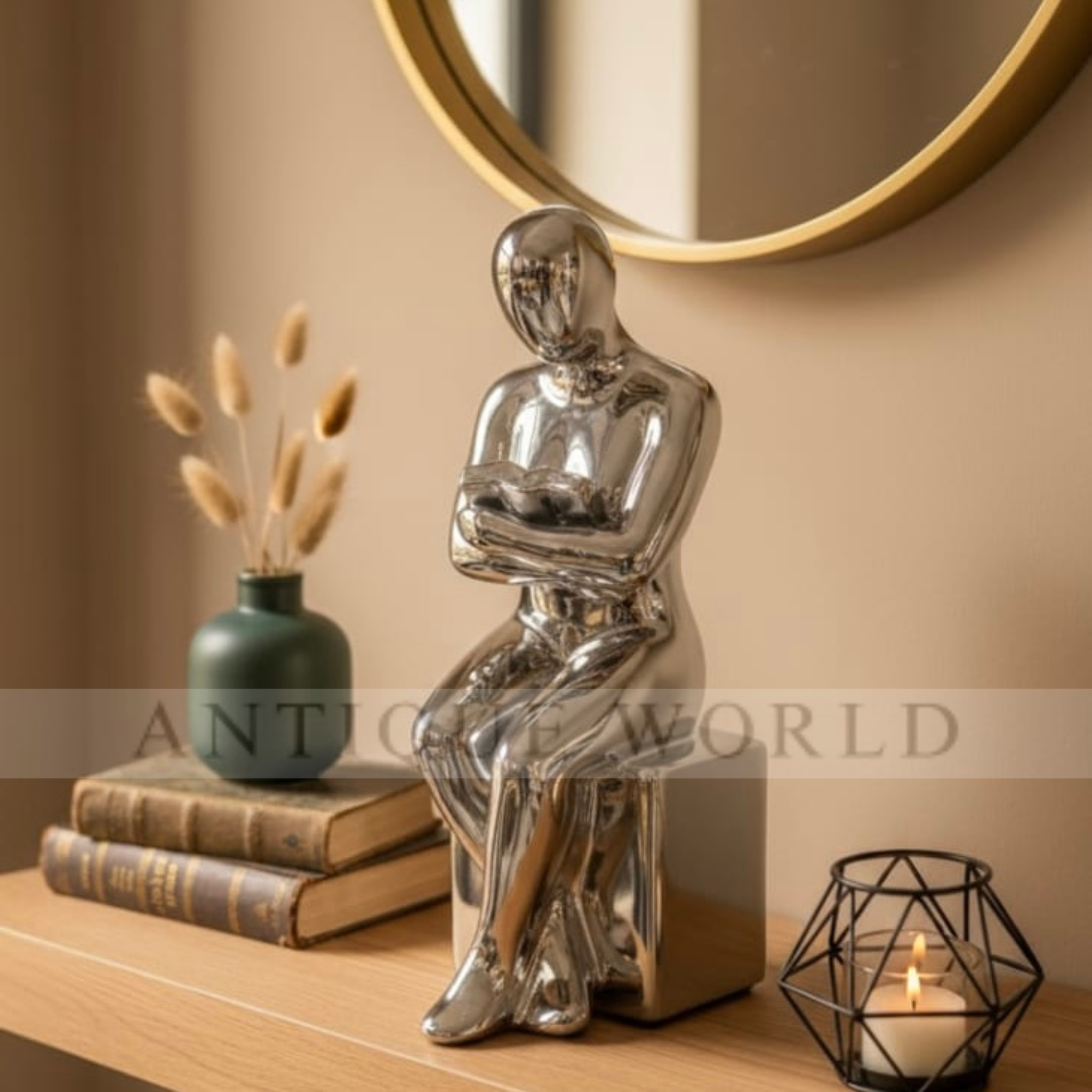 Silver Book Lover's Decor