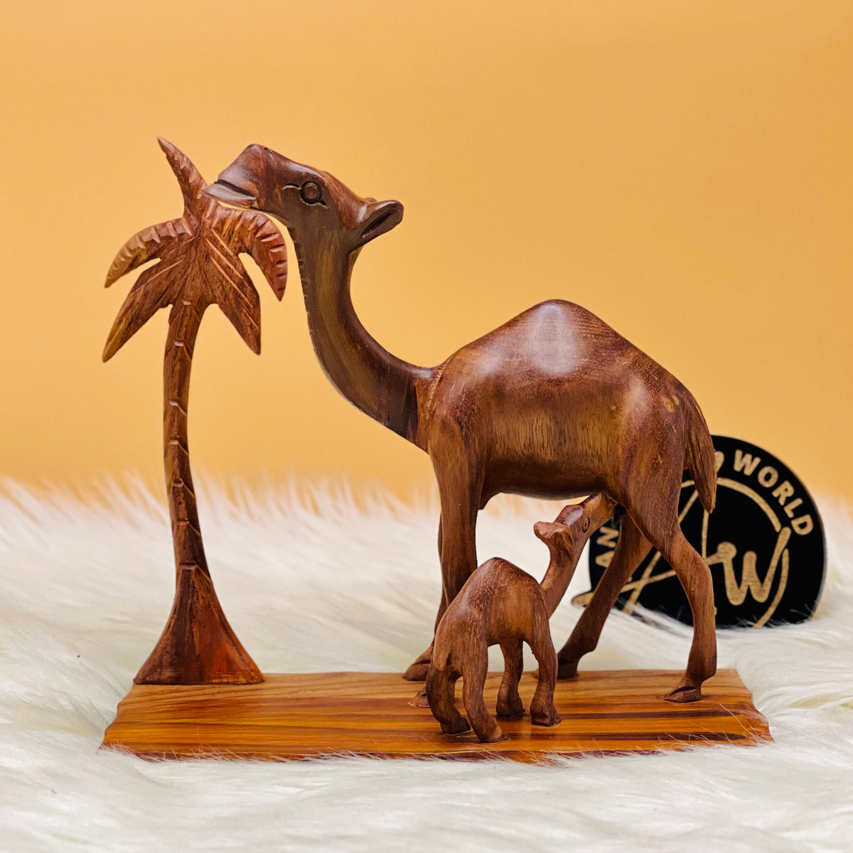 Wooden Camel Heritage Sculpture