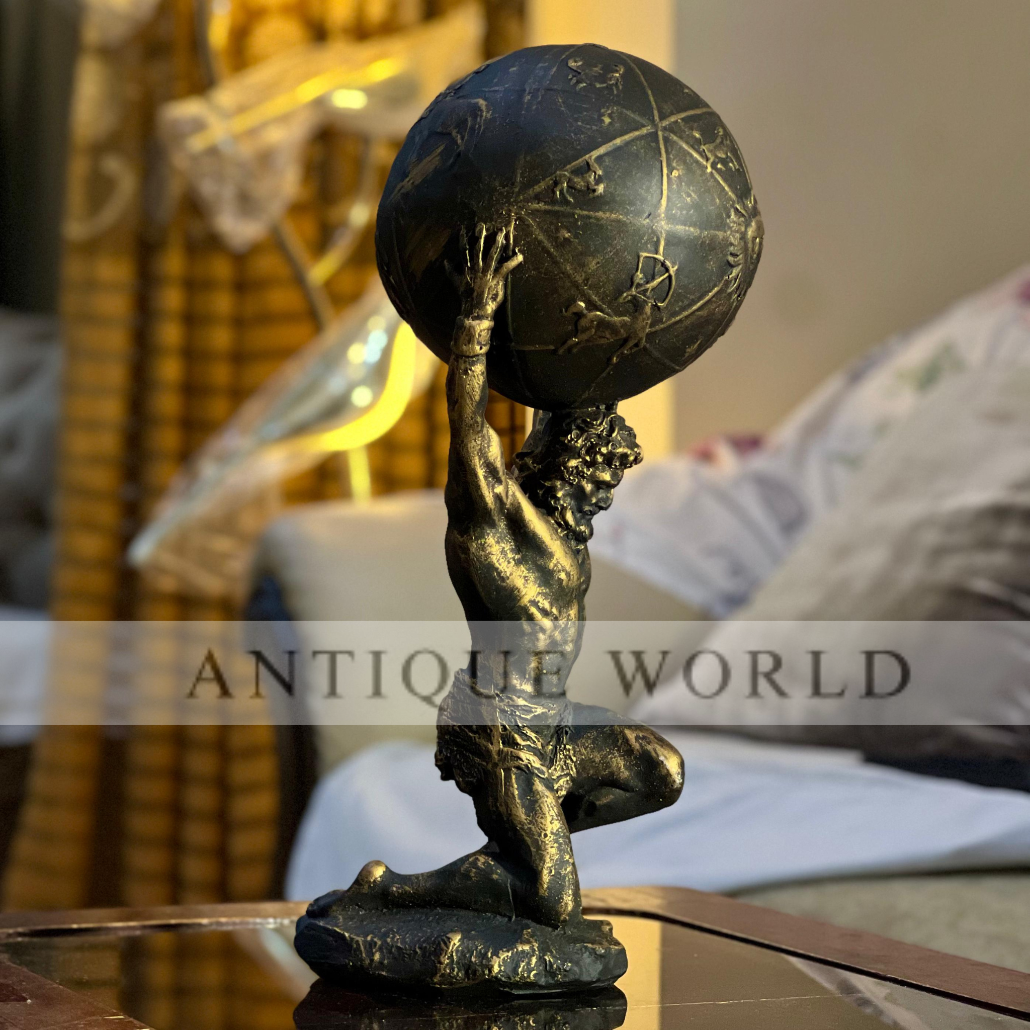 Atlas Holding World Greek Statue