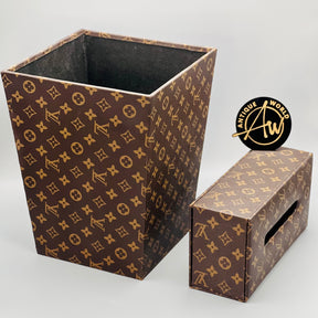 Louis Vuitton Monogram Square Basket and Tissue Box Set