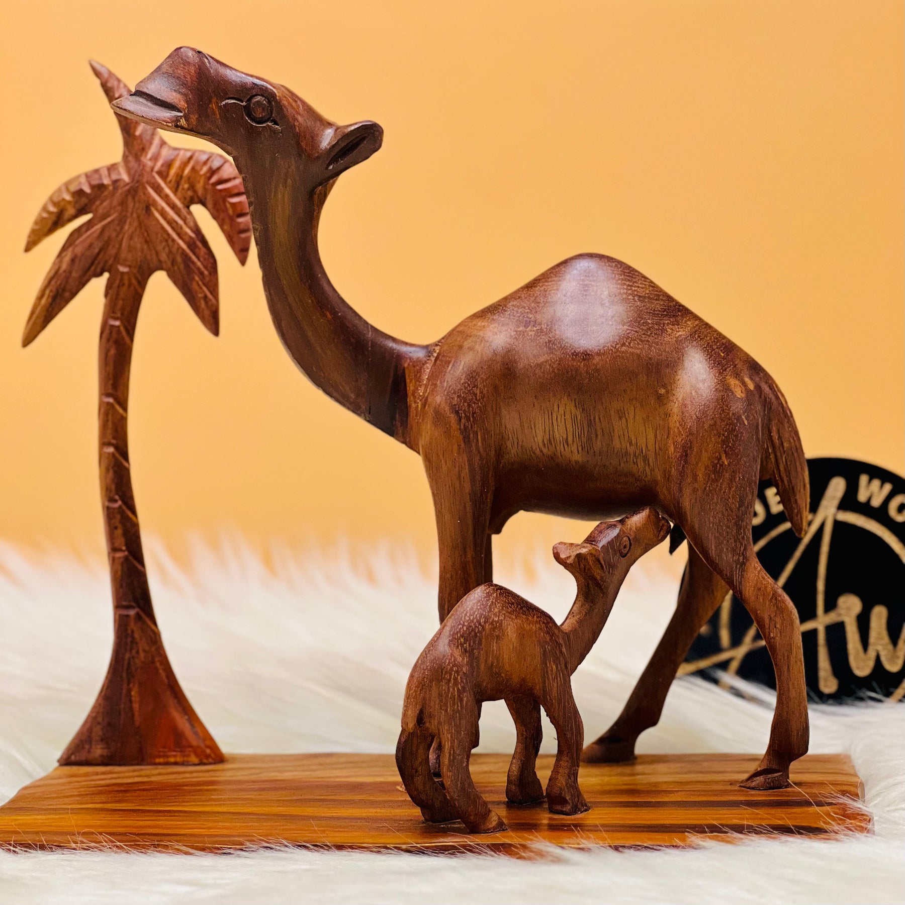 Wooden Camel Heritage Sculpture