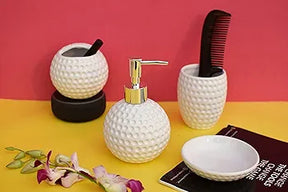 Dots Carved Bathroom Accessories Set