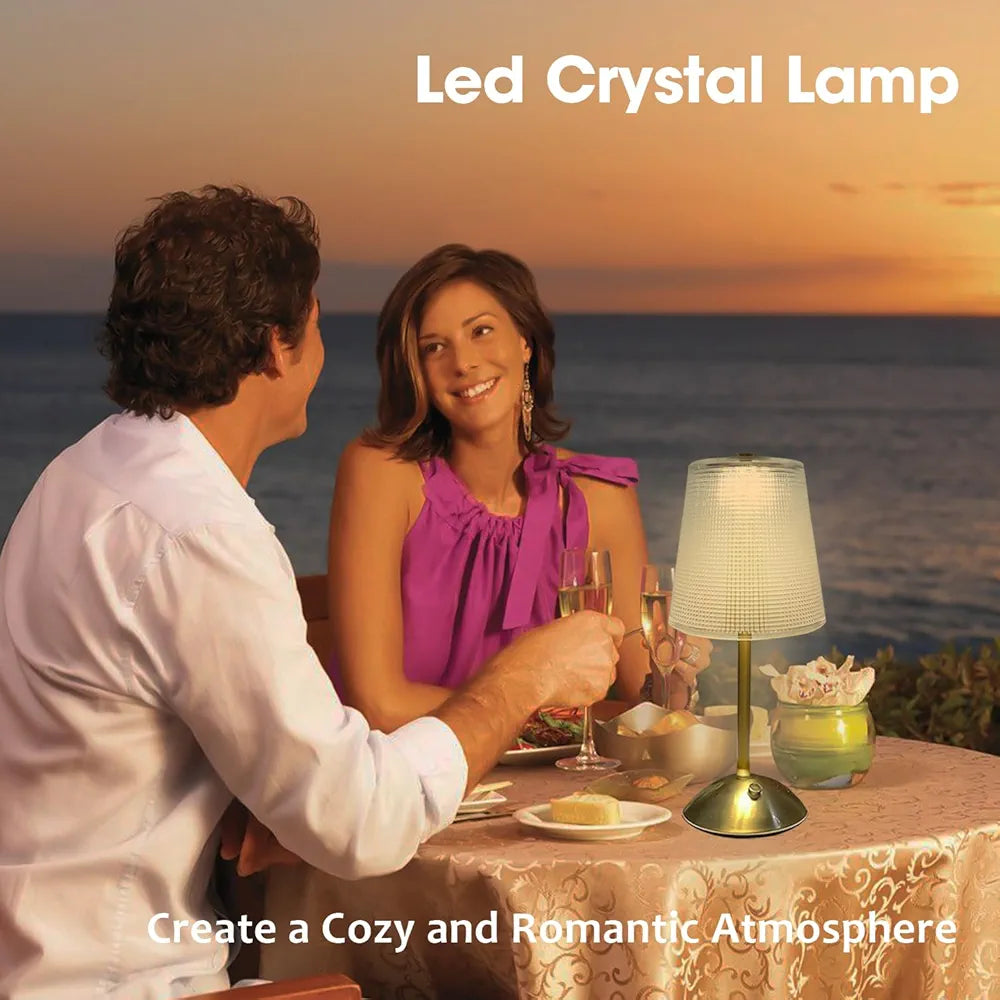 Bedside Crystal Table Lamp with Touch Control