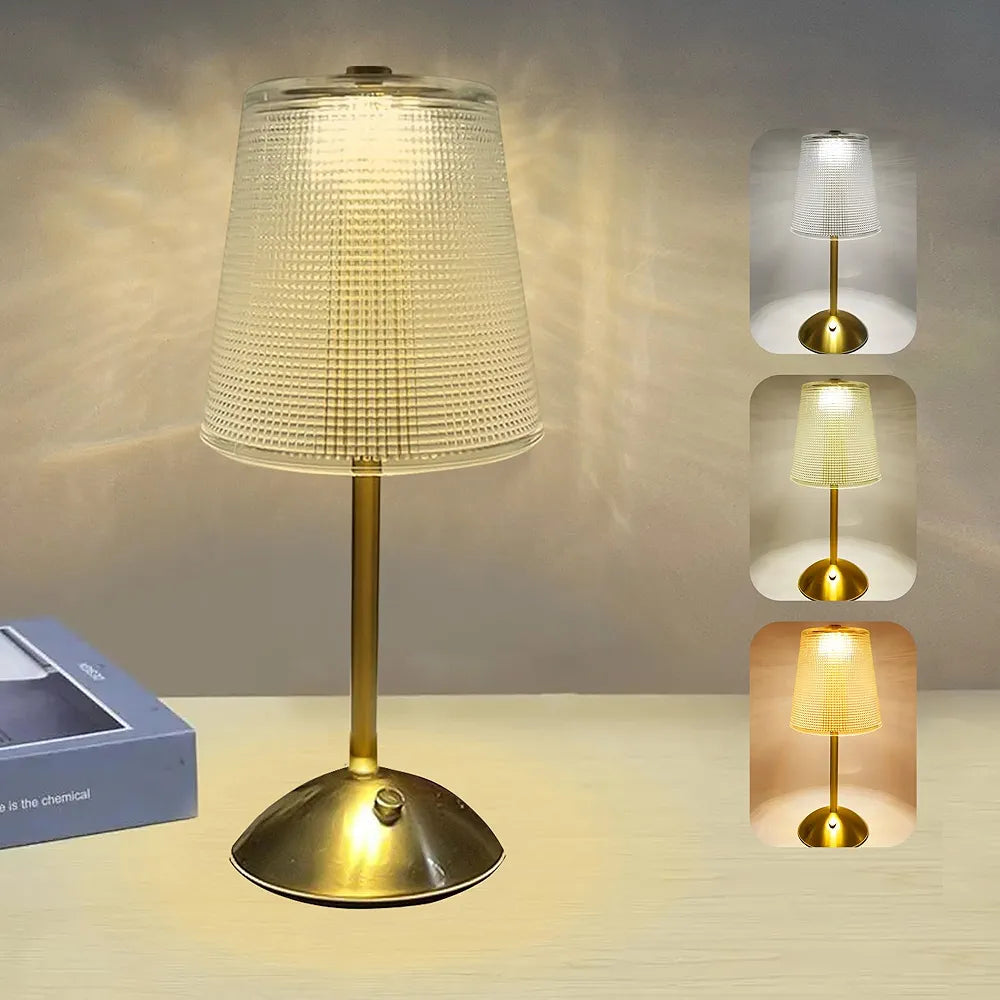 Bedside Crystal Table Lamp with Touch Control