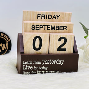 LifeWisdom Wooden Calendar