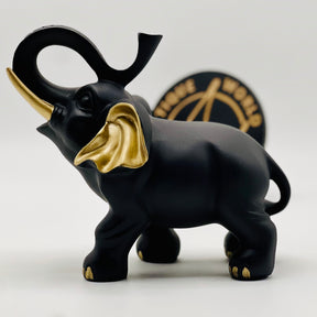 Resin Black Elephant Statue ( Set of 2 )