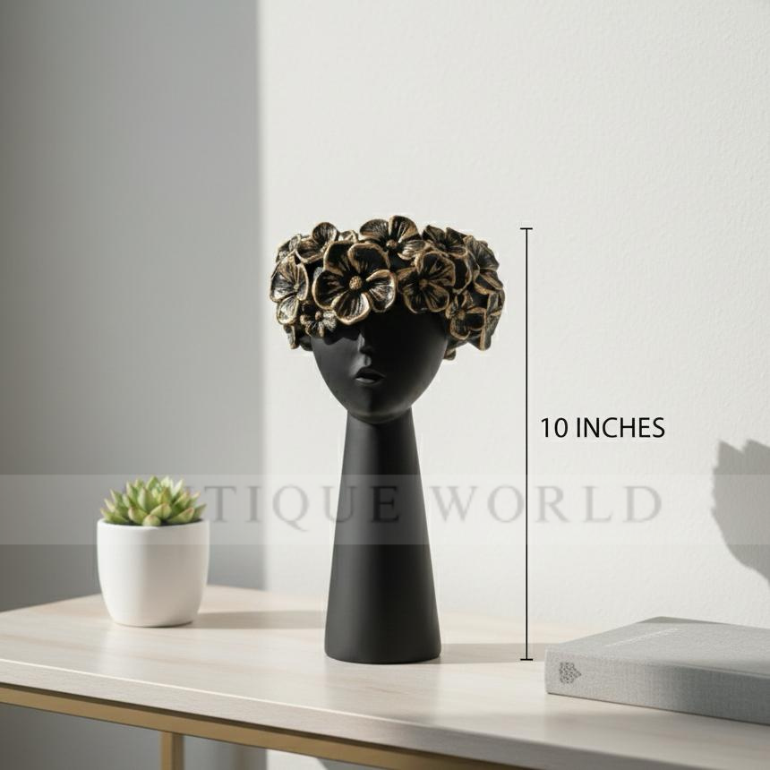 Nordic Floral Head Sculpture