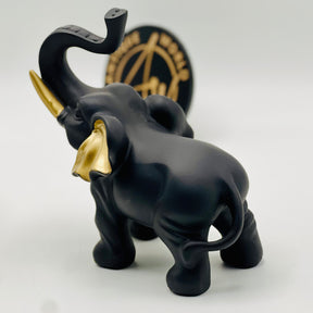 Resin Black Elephant Statue ( Set of 2 )