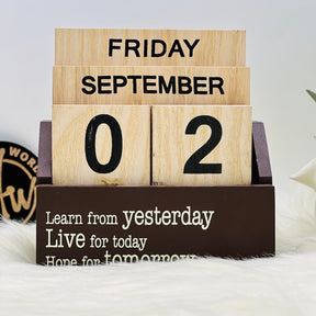 LifeWisdom Wooden Calendar