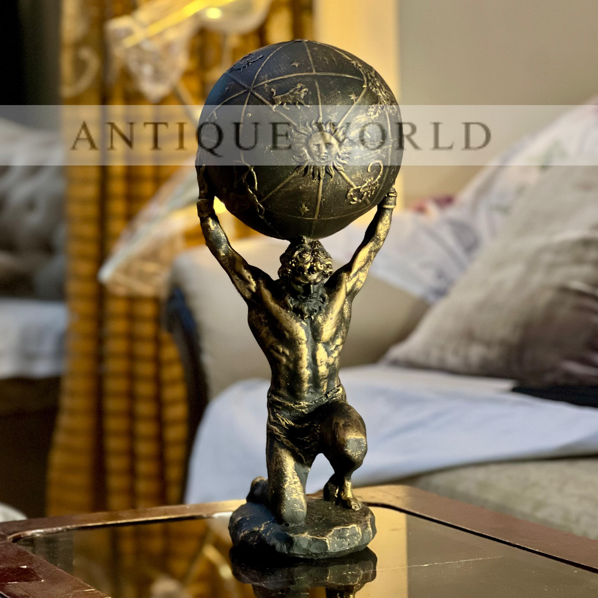 Atlas Holding World Greek Statue