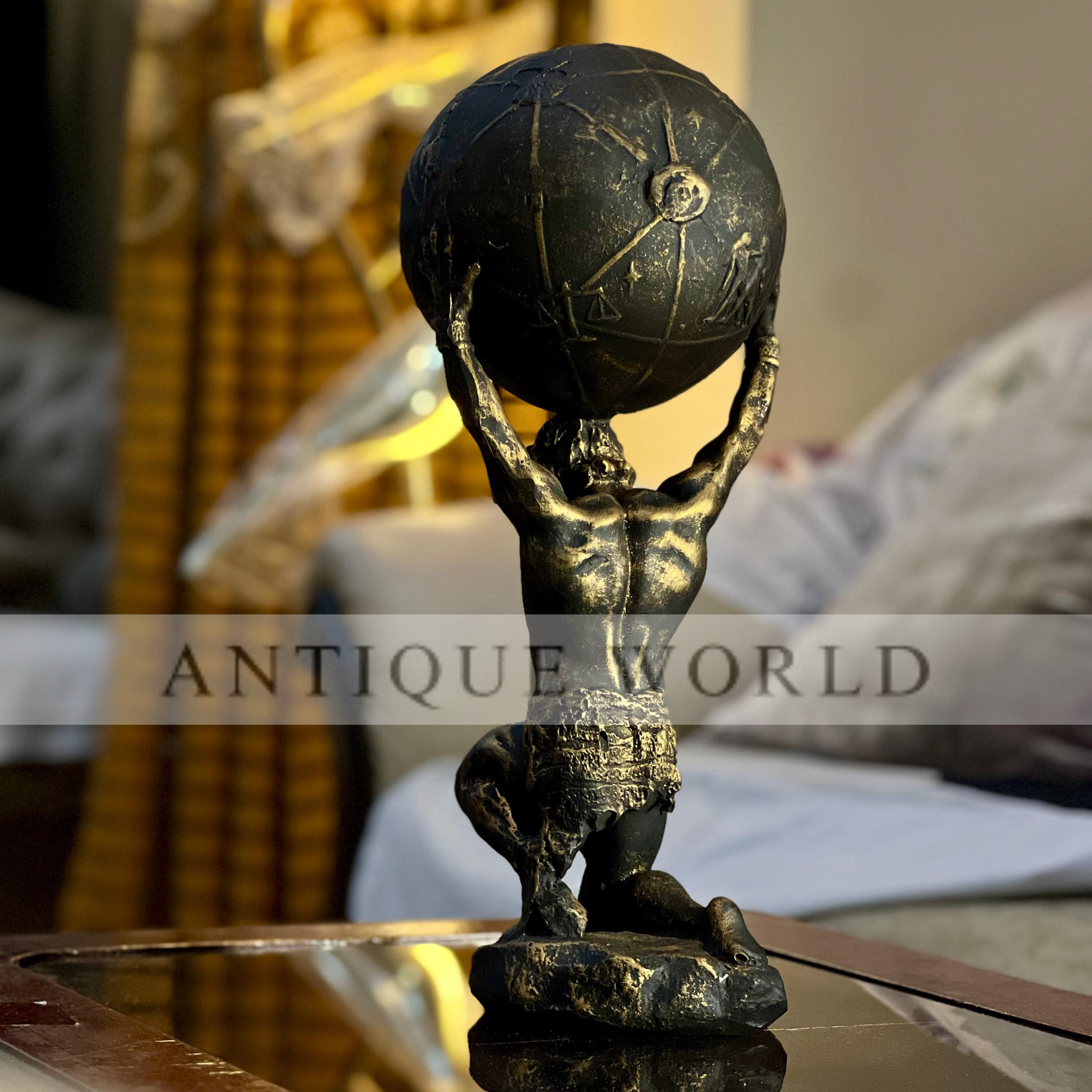Atlas Holding World Greek Statue
