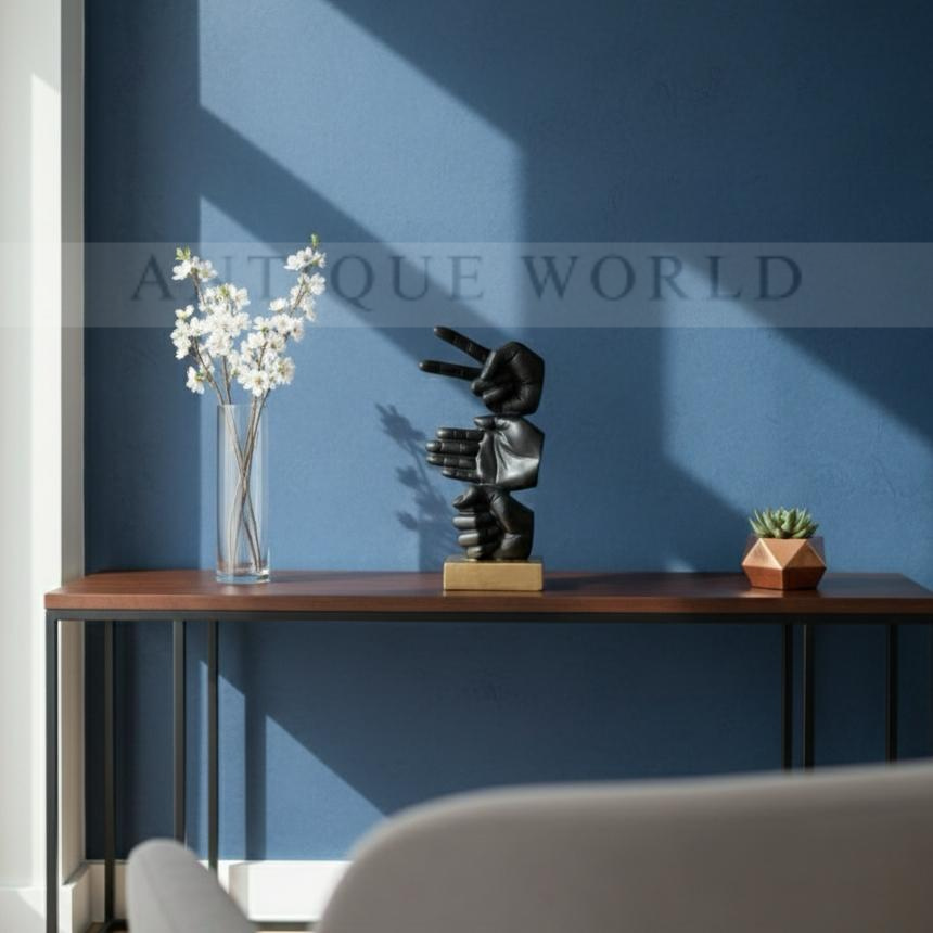 Modern Triple Hand Gesture Sculpture